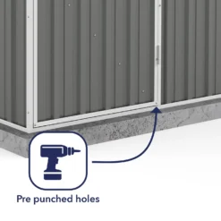 Absco 5 X 3ft Space Saver Metal Pent Shed - Grey -Westland Shop 13440827 1364929185642826