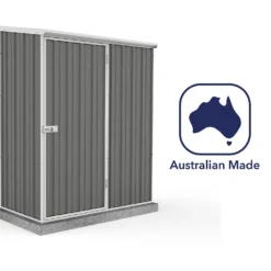 Absco 5 X 3ft Space Saver Metal Pent Shed - Grey -Westland Shop 13440827 2534929185766147