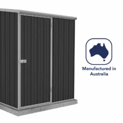 Absco 5 X 3ft Space Saver Metal Pent Shed - Dark Grey -Westland Shop 13440829 2054929186594831