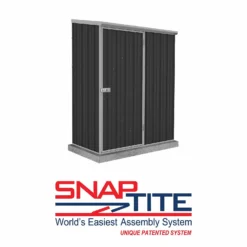 Absco 5 X 3ft Space Saver Metal Pent Shed - Dark Grey -Westland Shop 13440829 6124929186370662