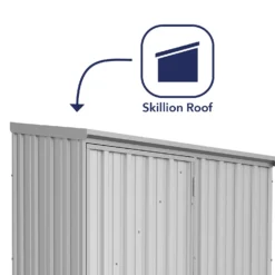 Absco 5 X 3ft Space Saver Metal Pent Shed - Zinc -Westland Shop 13440830 4424929164181372