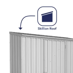 Absco 7.5 X 3ft Space Saver Metal Pent Shed - Zinc -Westland Shop 13440836 1835027360464161
