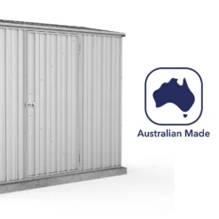 Absco 7.5 X 3ft Space Saver Metal Pent Shed - Zinc -Westland Shop 13440836 3215027360550477
