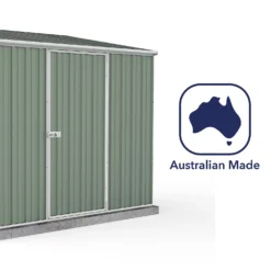 Absco 7.5 X 5ft Space Saver Metal Pent Shed - Green -Westland Shop 13440838 1044929186411786
