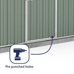 Absco 7.5 X 5ft Space Saver Metal Pent Shed - Green -Westland Shop 13440838 1804929186281736