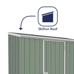 Absco 7.5 X 3ft Space Saver Metal Pent Shed - Green -Westland Shop 13440840 1384929186087726