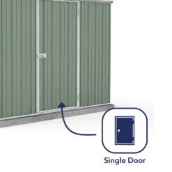 Absco 7.5 X 3ft Space Saver Metal Pent Shed - Green -Westland Shop 13440840 4124929186148455