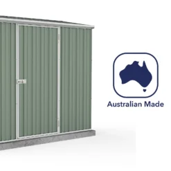 Absco 7.5 X 3ft Space Saver Metal Pent Shed - Green -Westland Shop 13440840 7734929186337515