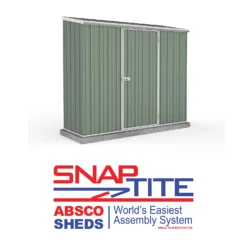 Absco 7.5 X 3ft Space Saver Metal Pent Shed - Green -Westland Shop 13440840 8444929185992644