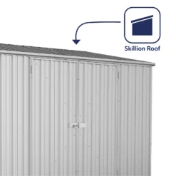 Absco 10 X 5ft Space Saver Metal Pent Shed - Zinc -Westland Shop 13440842 1304929185573466