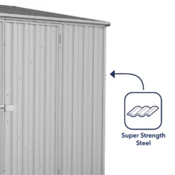 Absco 10 X 5ft Space Saver Metal Pent Shed - Zinc -Westland Shop 13440842 2644929185750862
