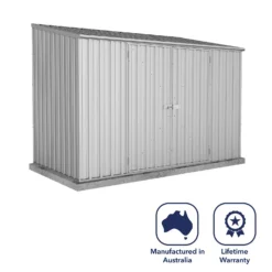 Absco 10 X 5ft Space Saver Metal Pent Shed - Zinc -Westland Shop 13440842 2984929185817492