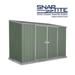 Absco 10 X 5ft Space Saver Metal Pent Shed - Green -Westland Shop 13440844 2134929185801898