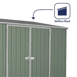 Absco 10 X 5ft Space Saver Metal Pent Shed - Green -Westland Shop 13440844 2144929185574147