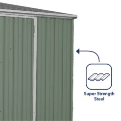 Absco 10 X 5ft Space Saver Metal Pent Shed - Green -Westland Shop 13440844 4854929185755203