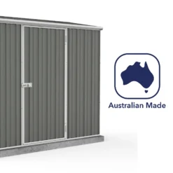 Absco 7.5 X 3ft Space Saver Metal Pent Shed - Grey -Westland Shop 13440845 1654929185828823