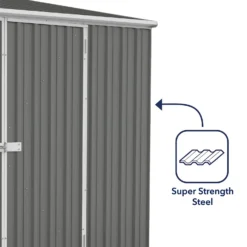 Absco 10 X 5ft Space Saver Metal Pent Shed - Grey -Westland Shop 13440846 1414929186164976