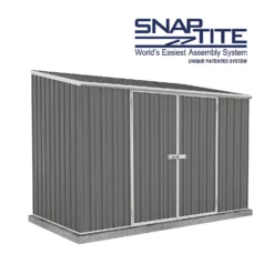 Absco 10 X 5ft Space Saver Metal Pent Shed - Grey -Westland Shop 13440846 6954929186289005