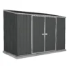 Absco 10 X 5ft Space Saver Metal Pent Shed - Dark Grey -Westland Shop 13440849 1194929185890071