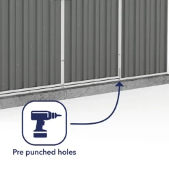 Absco 10 X 5ft Regent Metal Apex Shed - Grey 15 Absco 10 X 5ft Regent Metal Apex Shed - Grey -Westland Shop 13440854 6314929164404992