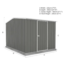 Absco 7.5 X 10ft Premier Reverse Apex - Dark Grey -Westland Shop 13440856 8824929163614762