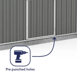 Absco 7.5 X7ft Regent Metal Apex Shed - Grey 15 Absco 7.5 X7ft Regent Metal Apex Shed - Grey -Westland Shop 13440858 1304929164369001