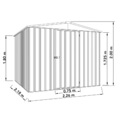 Absco 7.5 X7ft Regent Metal Apex Shed - Grey 12 Absco 7.5 X7ft Regent Metal Apex Shed - Grey -Westland Shop 13440858 1344929164167140