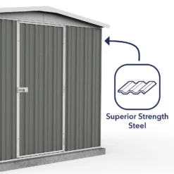 Absco 7.5 X7ft Regent Metal Apex Shed - Grey 16 Absco 7.5 X7ft Regent Metal Apex Shed - Grey -Westland Shop 13440858 1484929164451774