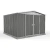 Absco 10 X 10ft Regent Metal Apex Shed - Grey -Westland Shop 13440859 1064929164028378