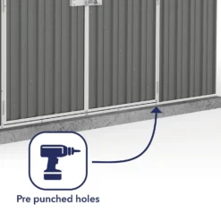 Absco 10 X 10ft Regent Metal Apex Shed - Grey -Westland Shop 13440859 3464929164320026