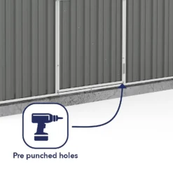 Absco 7.5 X 5ft Regent Metal Apex Shed - Grey -Westland Shop 13440860 8274929163798899