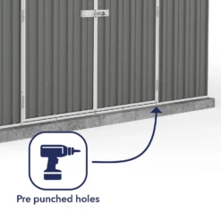 Absco 10x12ft Regent Metal Apex Shed - Grey -Westland Shop 13440862 1564929163906173