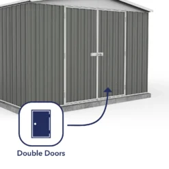 Absco 10x12ft Regent Metal Apex Shed - Grey -Westland Shop 13440862 4684929163839240