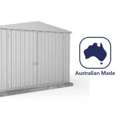 Absco 10 X 15ft Utility Workshop Apex Metal Shed - Zinc -Westland Shop 13440863 1814929163975179