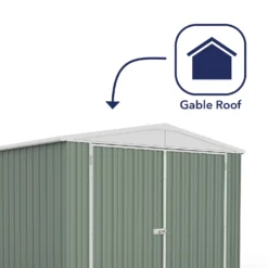 Absco 10x20ft Utility Workshop Apex Metal Shed - Green -Westland Shop 13440864 1864929163720239
