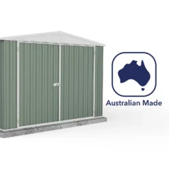 Absco 10x20ft Utility Workshop Apex Metal Shed - Green -Westland Shop 13440864 4094929163992498