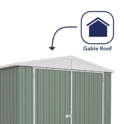 Absco 10 X 15ft Utility Workshop Apex Metal Shed - Green -Westland Shop 13440865 1874929164280204