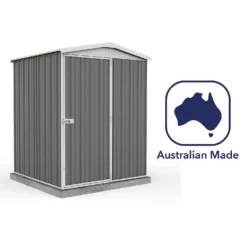 Absco 5 X 5ft Regent Metal Apex Shed - Grey -Westland Shop 13440867 1004929164001024
