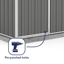 Absco 5 X 5ft Regent Metal Apex Shed - Grey -Westland Shop 13440867 1324929163852668