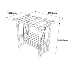 Anchor Fast FSC Milldale Swing Seat With Arbour 9 Anchor Fast FSC Milldale Swing Seat With Arbour -Westland Shop 13452039 9644931991531747