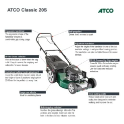 Atco 166cc Classic 20S Petrol Lawn Mower- 51cm -Westland Shop 13483564 4434932703871040