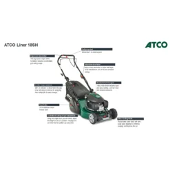 Atco 145cc Liner 18SH Petrol Lawn Mower - 46cm -Westland Shop 13486585 1594932690022221