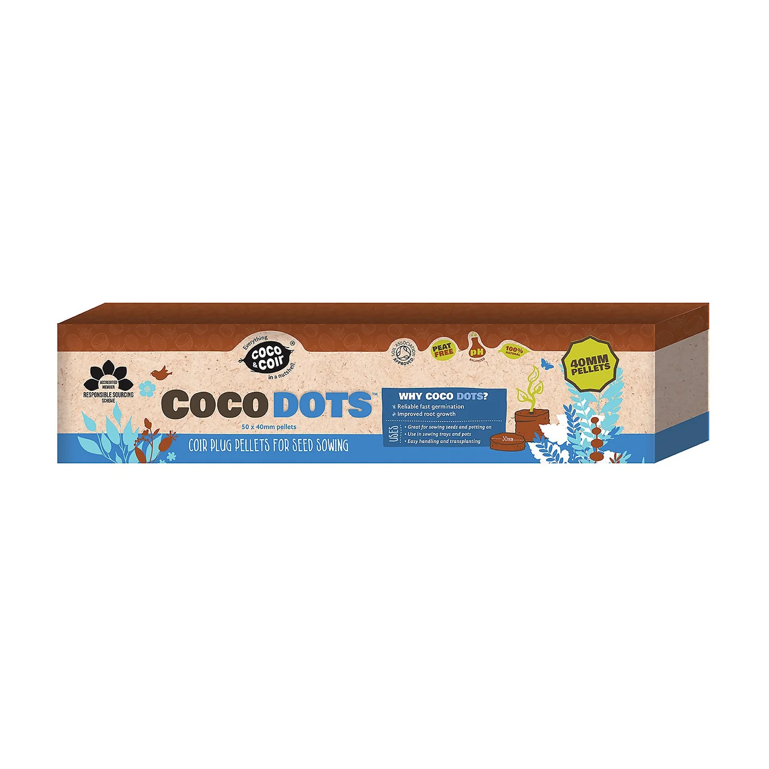 Coco & Coir Seed Germination Dots - 40mm 3 Coco & Coir Seed Germination Dots - 40mm