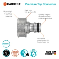 GARDENA Premium Tap Hose Pipe Connector -Westland Shop 13489626 6254924640271732