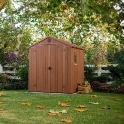 Keter Darwin Outdoor Apex Garden Storage Shed 6ft X 6ft - Brown -Westland Shop 13492315 1305036180721927