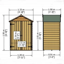 Shire 4 X 3ft Overlap Double Door Garden Tool Shed -Westland Shop 13505223 1964926470590245