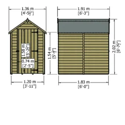 Shire 6 X 4ft Pressure Treated Overlap Garden Shed -Westland Shop 13505232 9984933761885342
