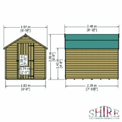 Shire 8x6ft Pressure Treated Overlap Garden Shed -Westland Shop 13505242 1694933733483367