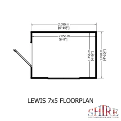 Shire 7 X 5ft Lewis Garden Shed -Westland Shop 13505258 1224926483718002