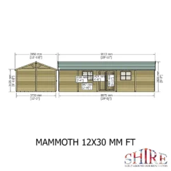 Shire 12 X 30ft Mammoth Double Door Garden Shed -Westland Shop 13505274 4184931994454881